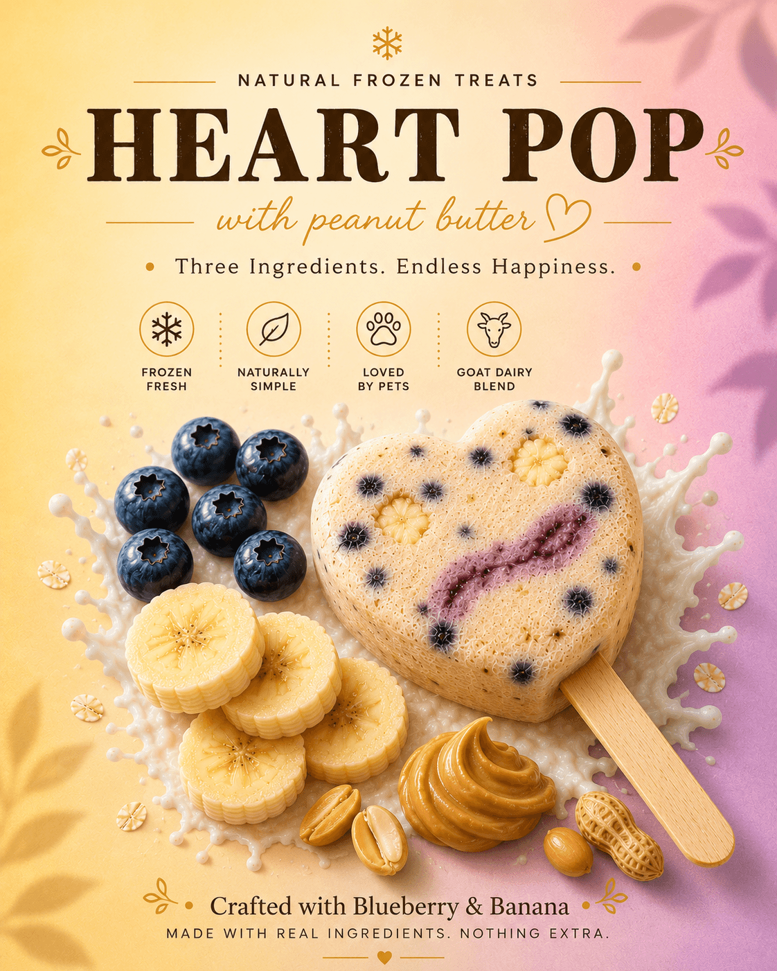 Blueberry & Banana Heart Pop